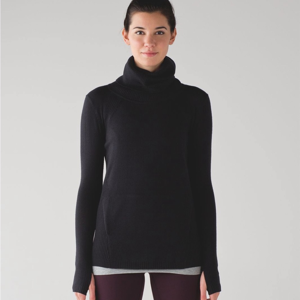 Lululemon sweat & savasana merino wool sweater cowl neck size 4